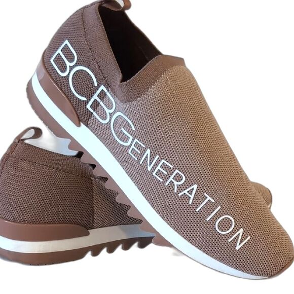 BCBGeneration Shoes - Unisex BCBGeneration Brown Sneakers with Slip-On Design